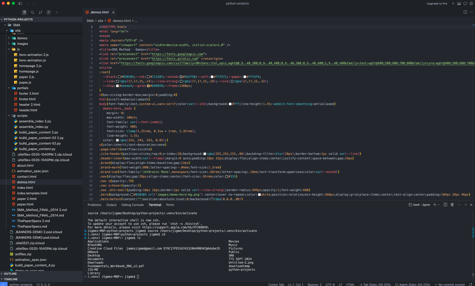 Front-end development source code