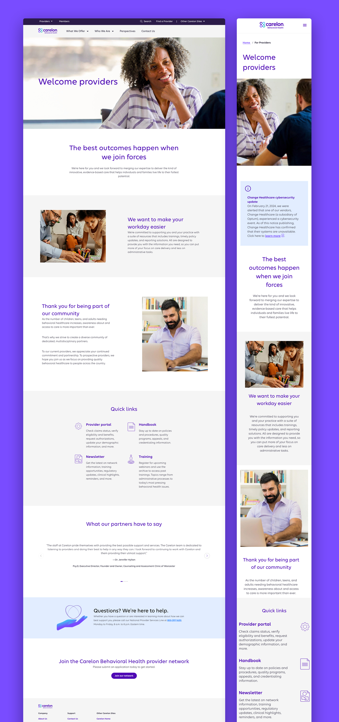 Carelon behavioral health provider page
